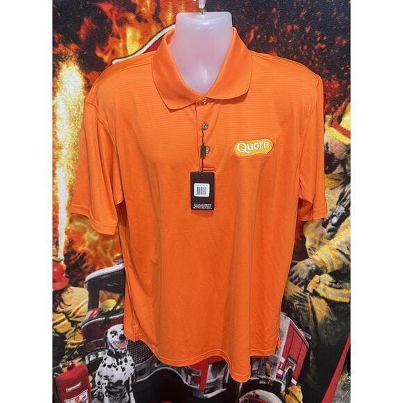New PEBBLE BEACH Performance Golf‎ Polo Short Sleeve Shirt Men's XL Orange NWT - Picture 1 of 13